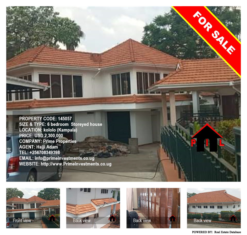 6 bedroom Storeyed house  for sale in Kololo Kampala Uganda, code: 145057