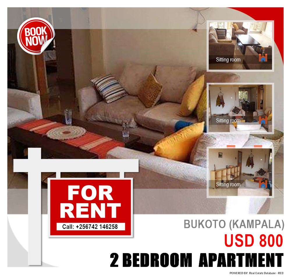 2 bedroom Apartment  for rent in Bukoto Kampala Uganda, code: 145103