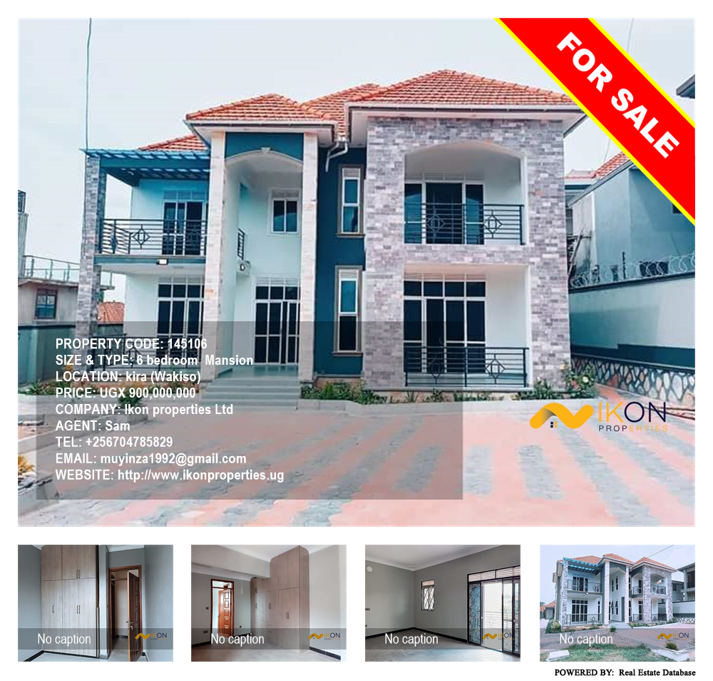 6 bedroom Mansion  for sale in Kira Wakiso Uganda, code: 145106