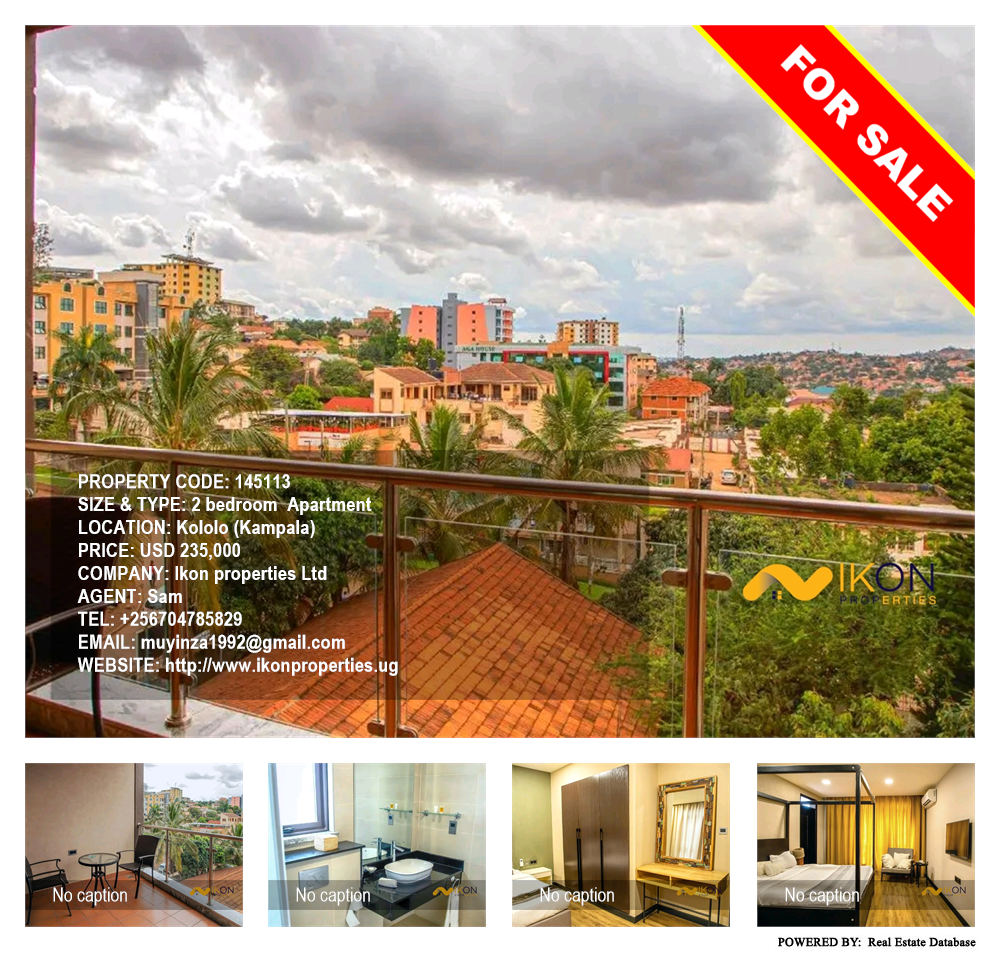2 bedroom Apartment  for sale in Kololo Kampala Uganda, code: 145113