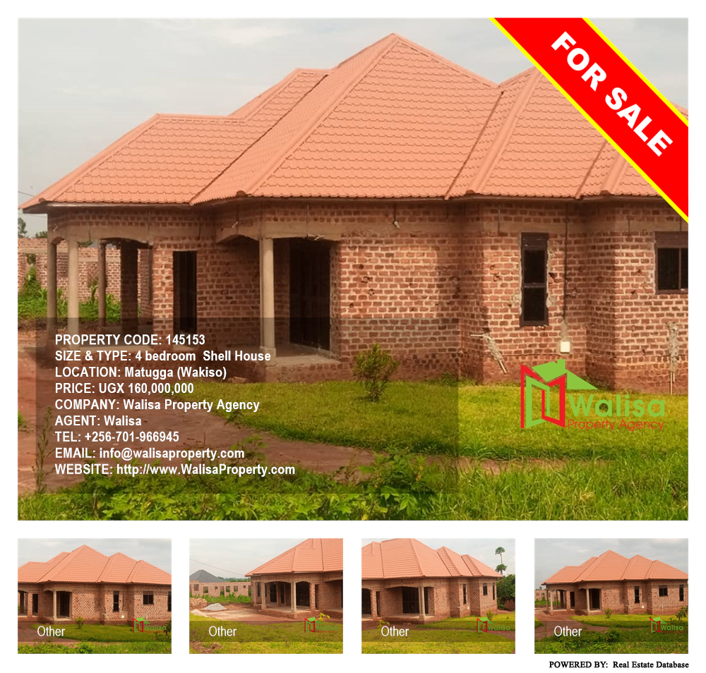 4 bedroom Shell House  for sale in Matugga Wakiso Uganda, code: 145153