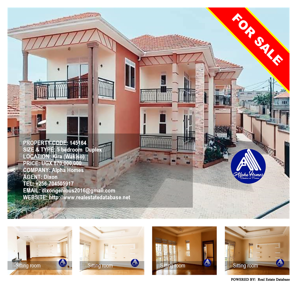 5 bedroom Duplex  for sale in Kira Wakiso Uganda, code: 145164