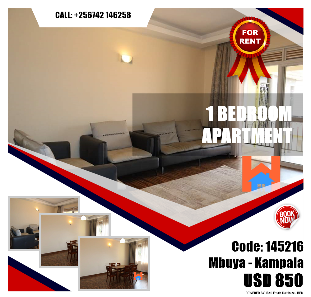 1 bedroom Apartment  for rent in Mbuya Kampala Uganda, code: 145216