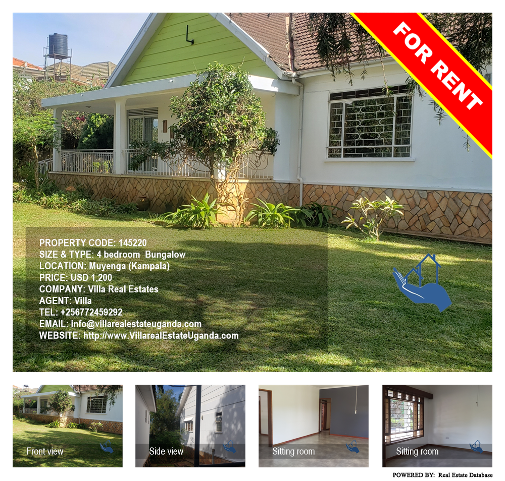 4 bedroom Bungalow  for rent in Muyenga Kampala Uganda, code: 145220