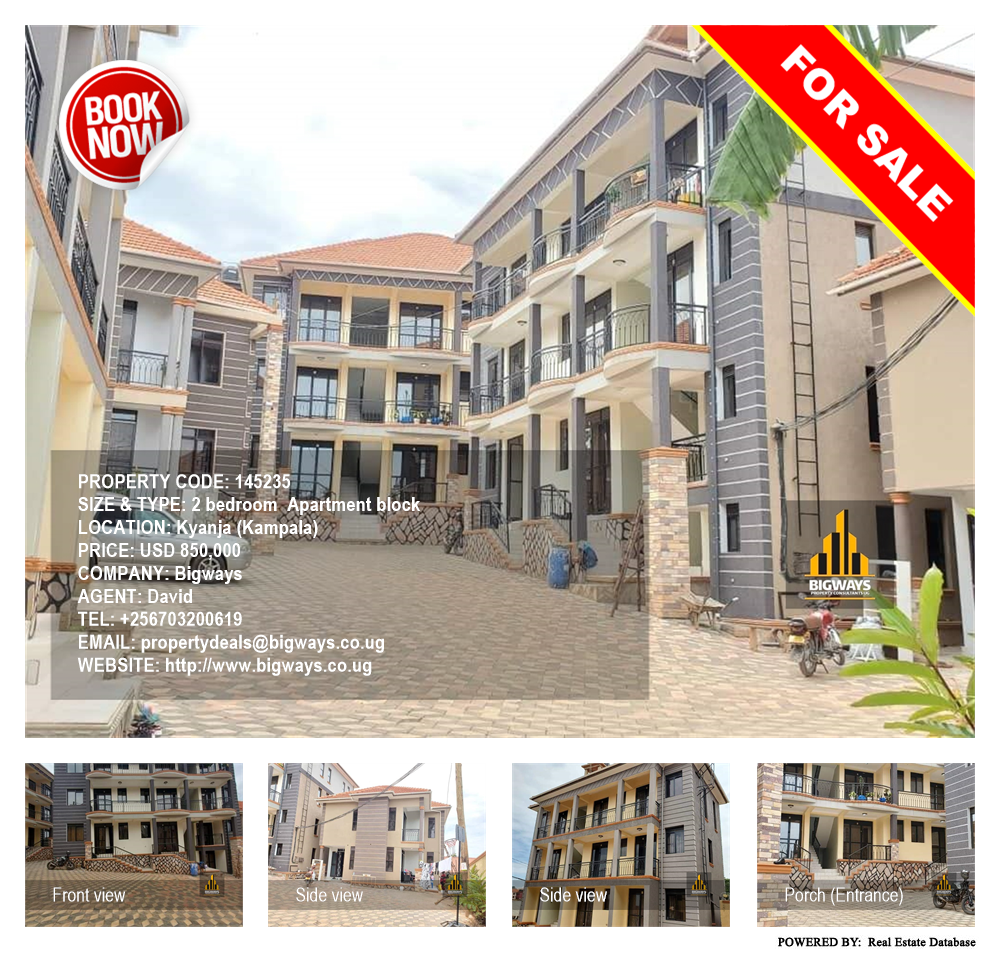 2 bedroom Apartment block  for sale in Kyanja Kampala Uganda, code: 145235