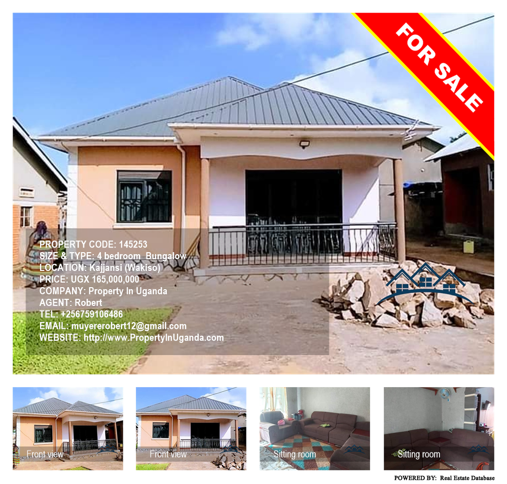 4 bedroom Bungalow  for sale in Kajjansi Wakiso Uganda, code: 145253