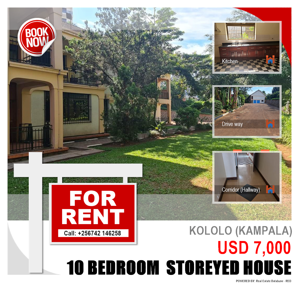 10 bedroom Storeyed house  for rent in Kololo Kampala Uganda, code: 145262