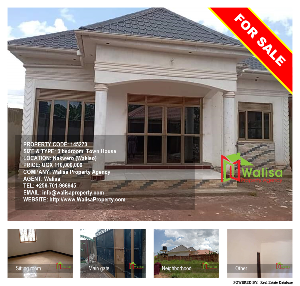 3 bedroom Town House  for sale in Nakweelo Wakiso Uganda, code: 145273