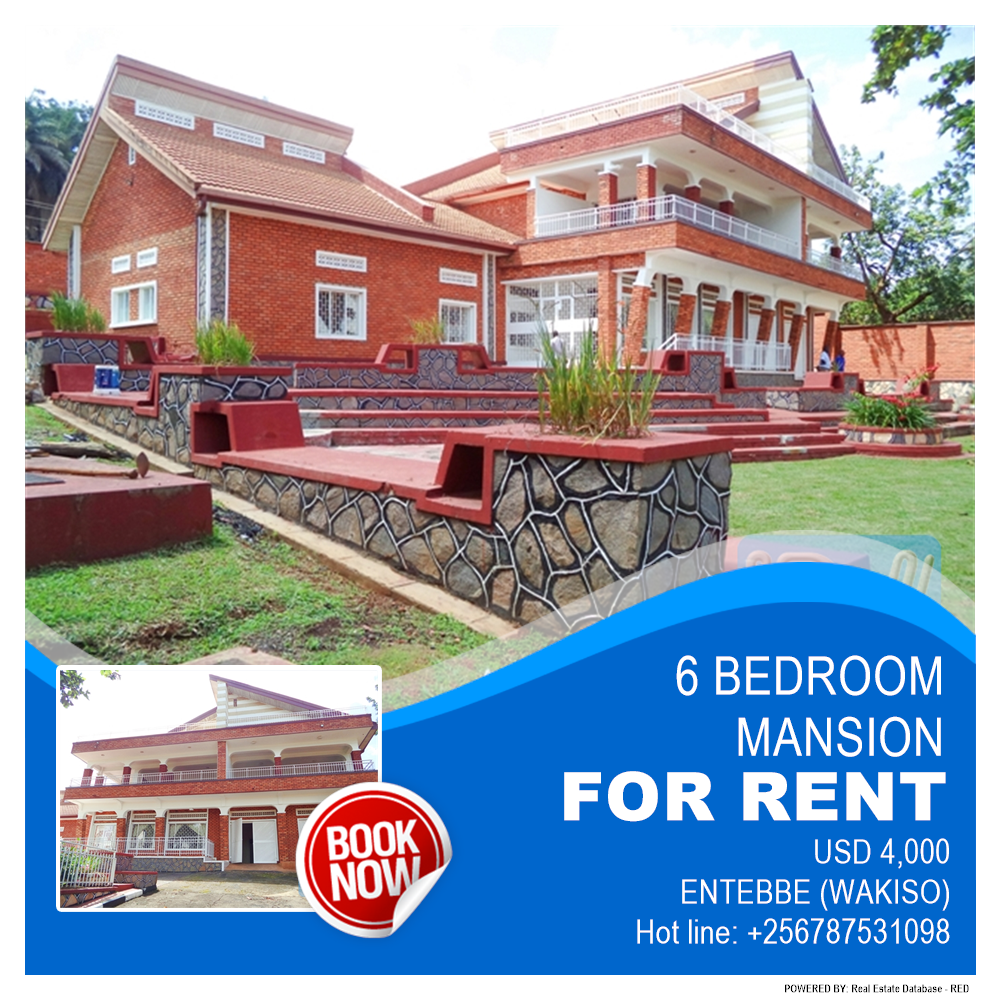 6 bedroom Mansion  for rent in Entebbe Wakiso Uganda, code: 145284