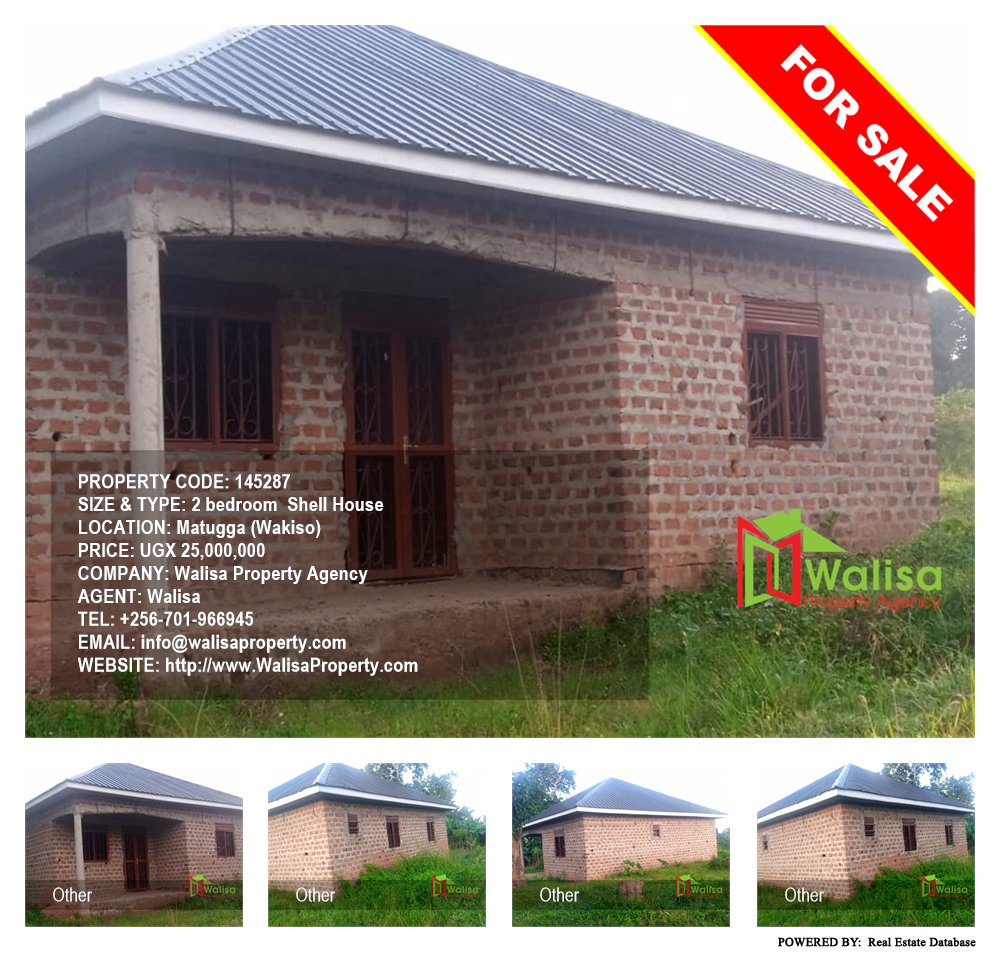 2 bedroom Shell House  for sale in Matugga Wakiso Uganda, code: 145287
