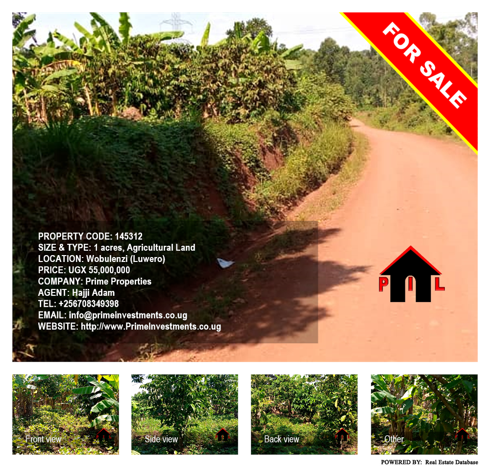 Agricultural Land  for sale in Wobulenzi Luweero Uganda, code: 145312