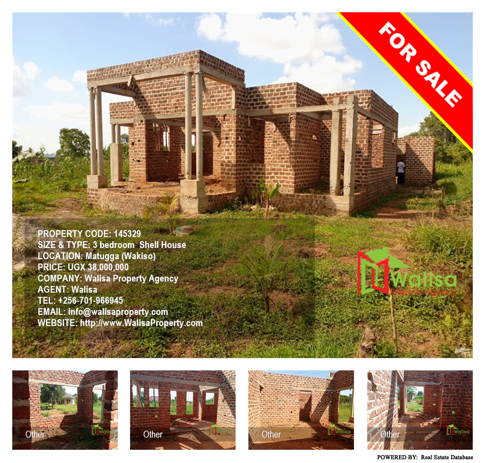 3 bedroom Shell House  for sale in Matugga Wakiso Uganda, code: 145329