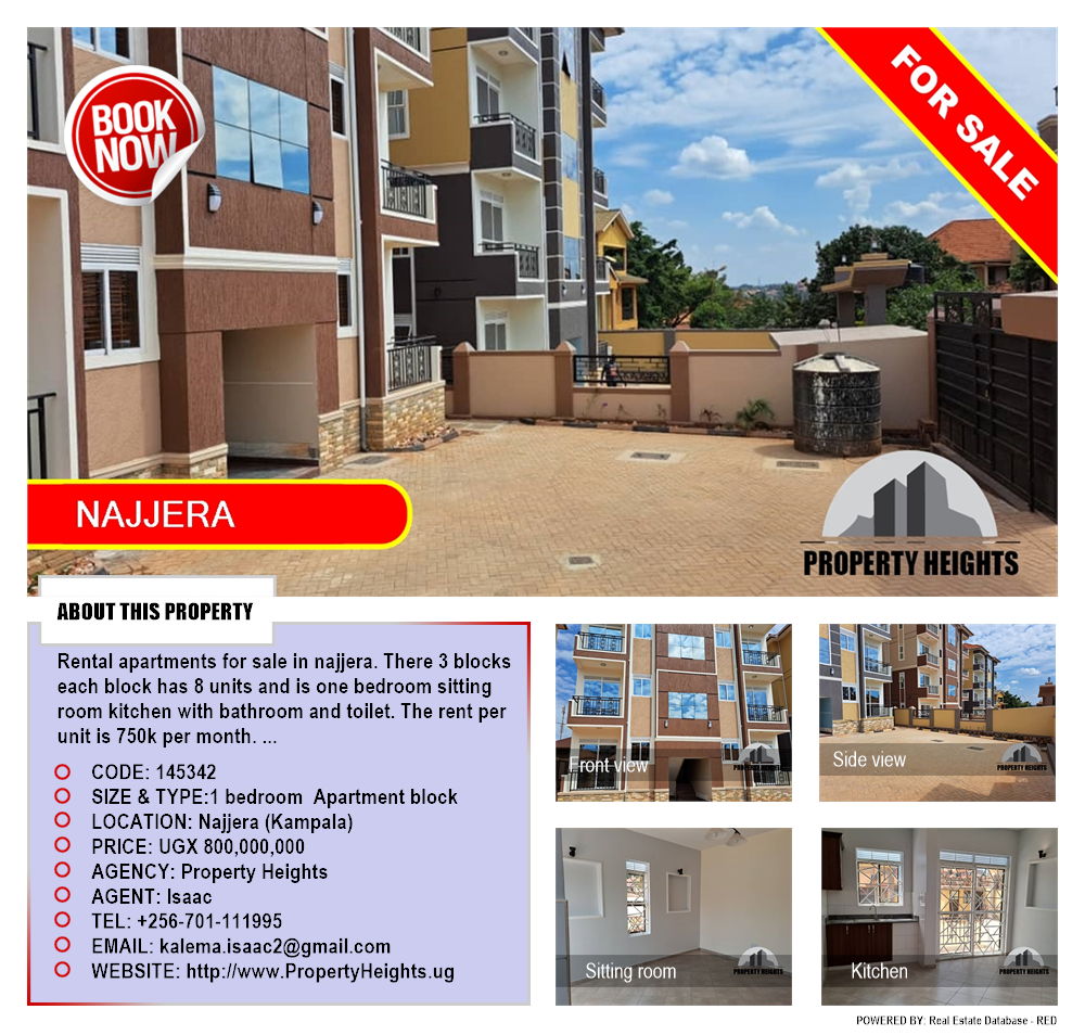 1 bedroom Apartment block  for sale in Najjera Kampala Uganda, code: 145342