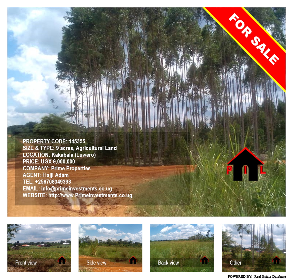 Agricultural Land  for sale in Kakabala Luweero Uganda, code: 145355