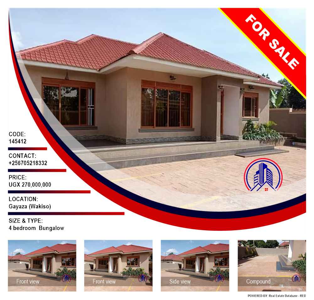 4 bedroom Bungalow  for sale in Gayaza Wakiso Uganda, code: 145412