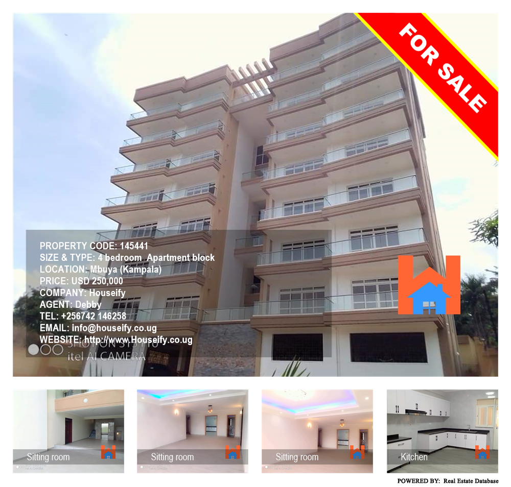 4 bedroom Apartment block  for sale in Mbuya Kampala Uganda, code: 145441