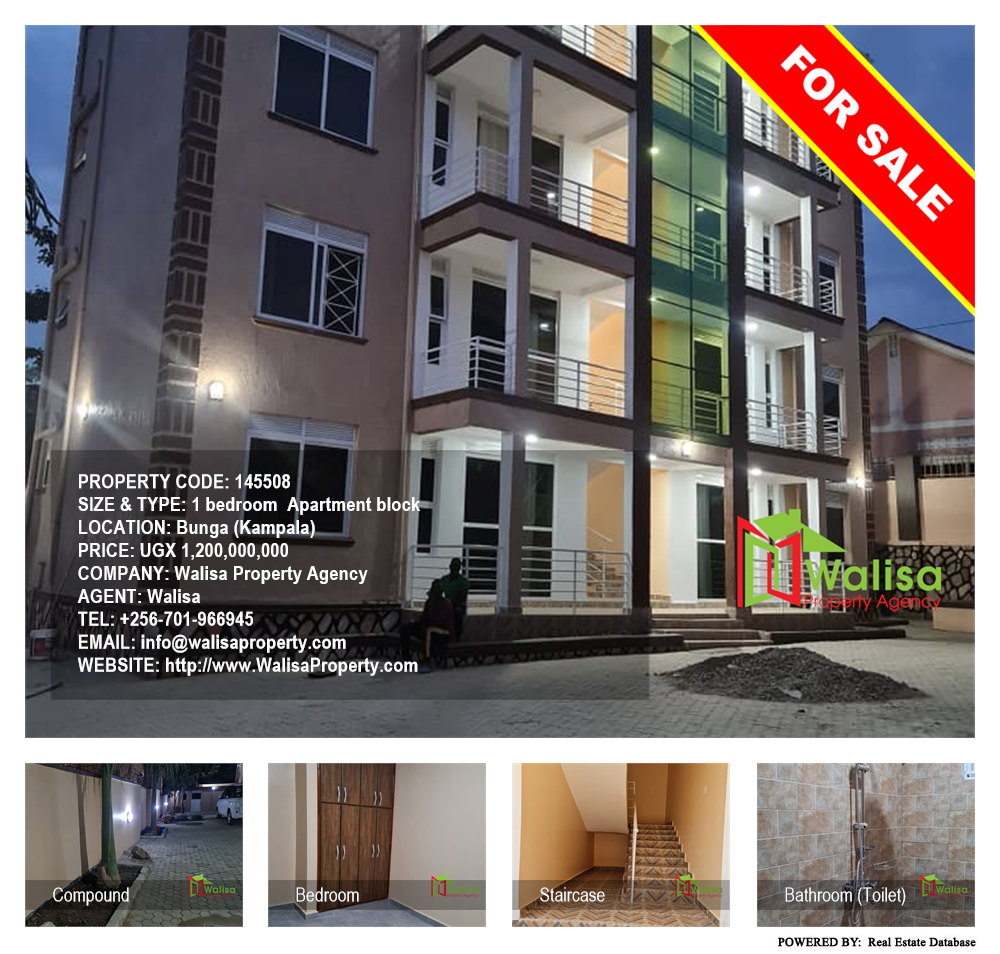1 bedroom Apartment block  for sale in Bbunga Kampala Uganda, code: 145508