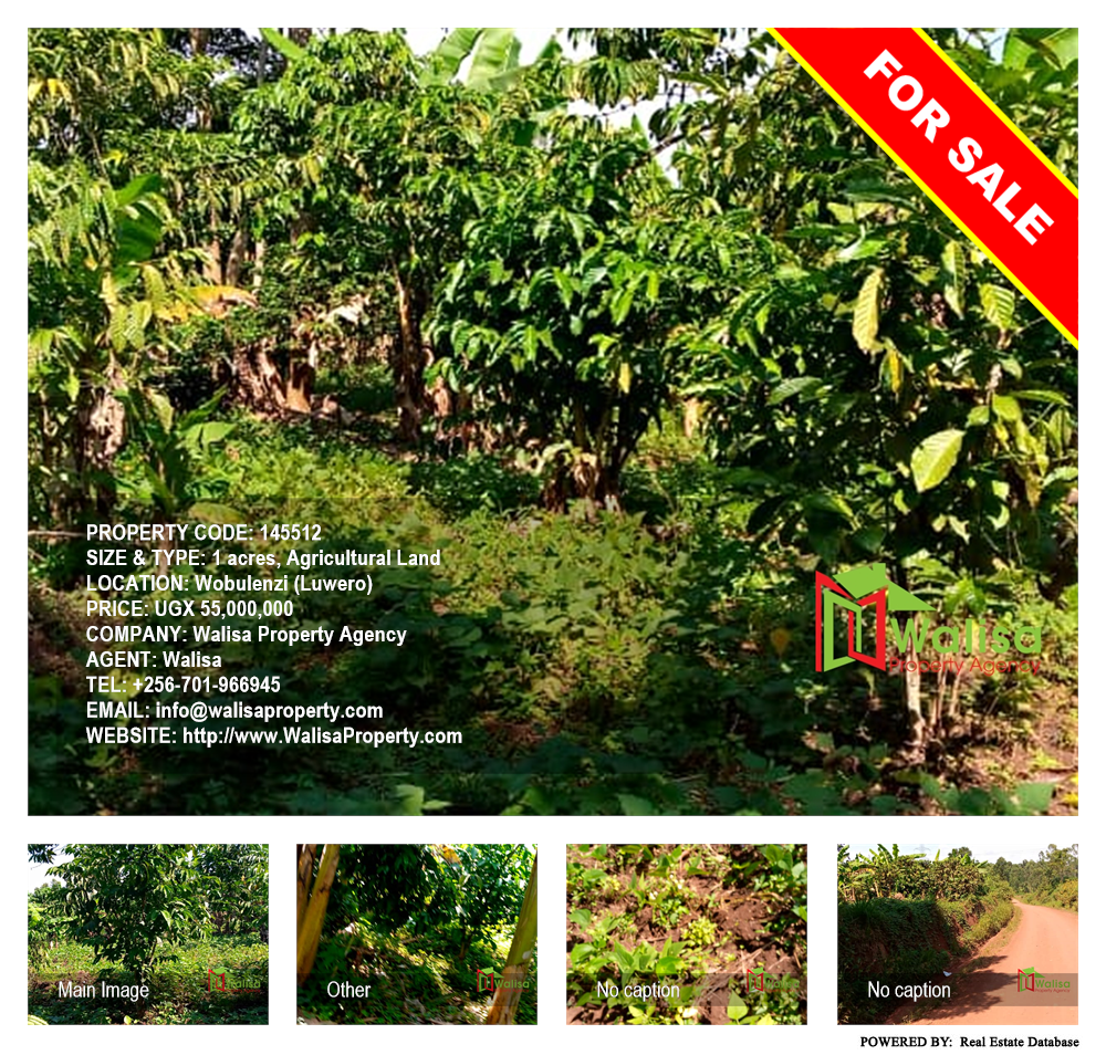 Agricultural Land  for sale in Wobulenzi Luweero Uganda, code: 145512