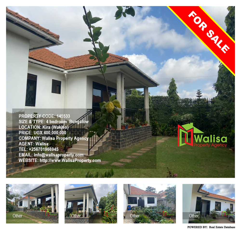 4 bedroom Bungalow  for sale in Kira Wakiso Uganda, code: 145533