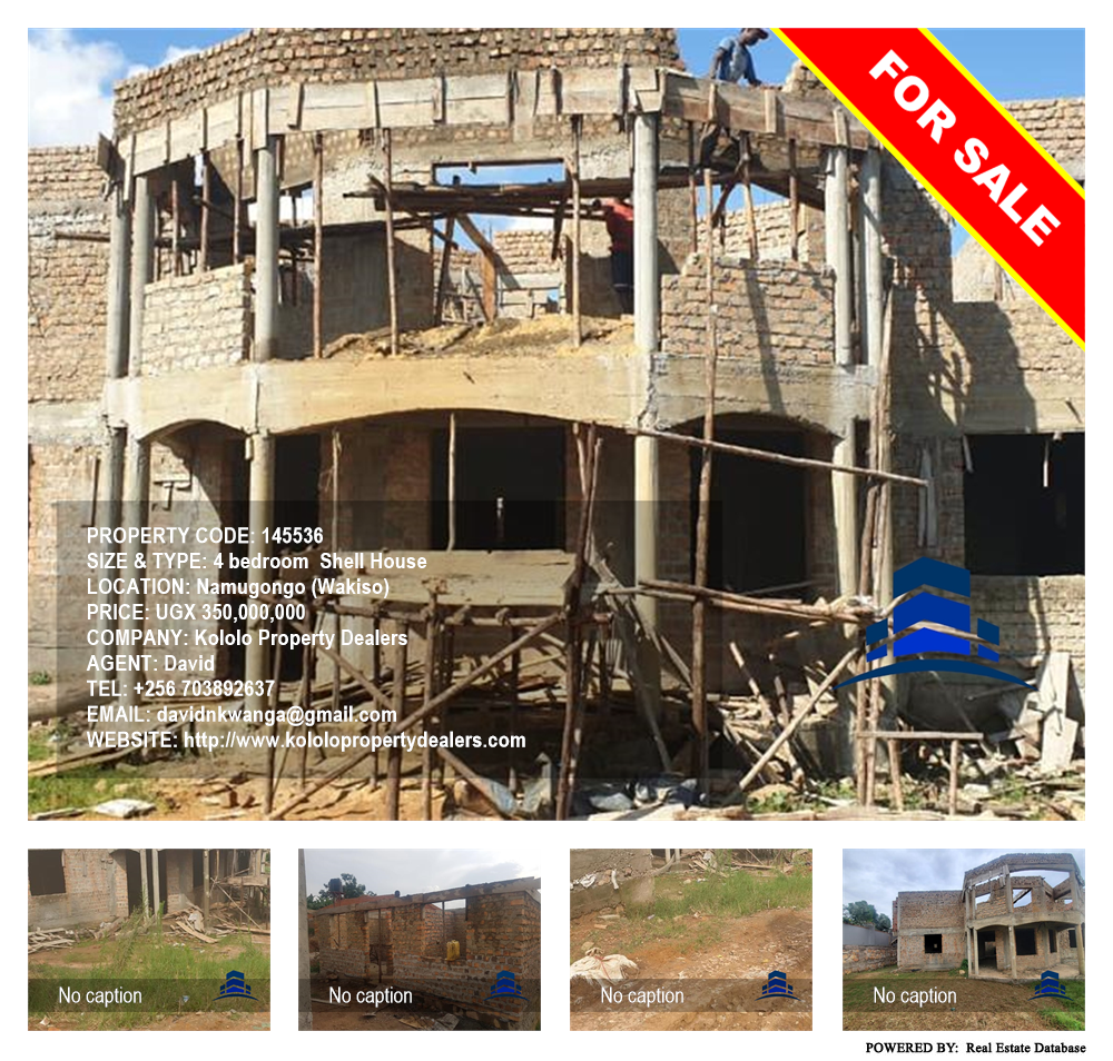 4 bedroom Shell House  for sale in Namugongo Wakiso Uganda, code: 145536