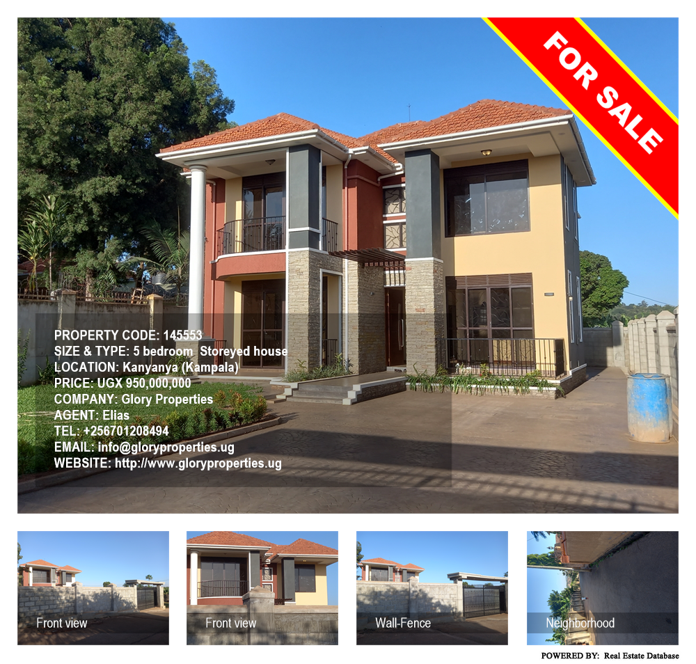 5 bedroom Storeyed house  for sale in Kanyanya Kampala Uganda, code: 145553
