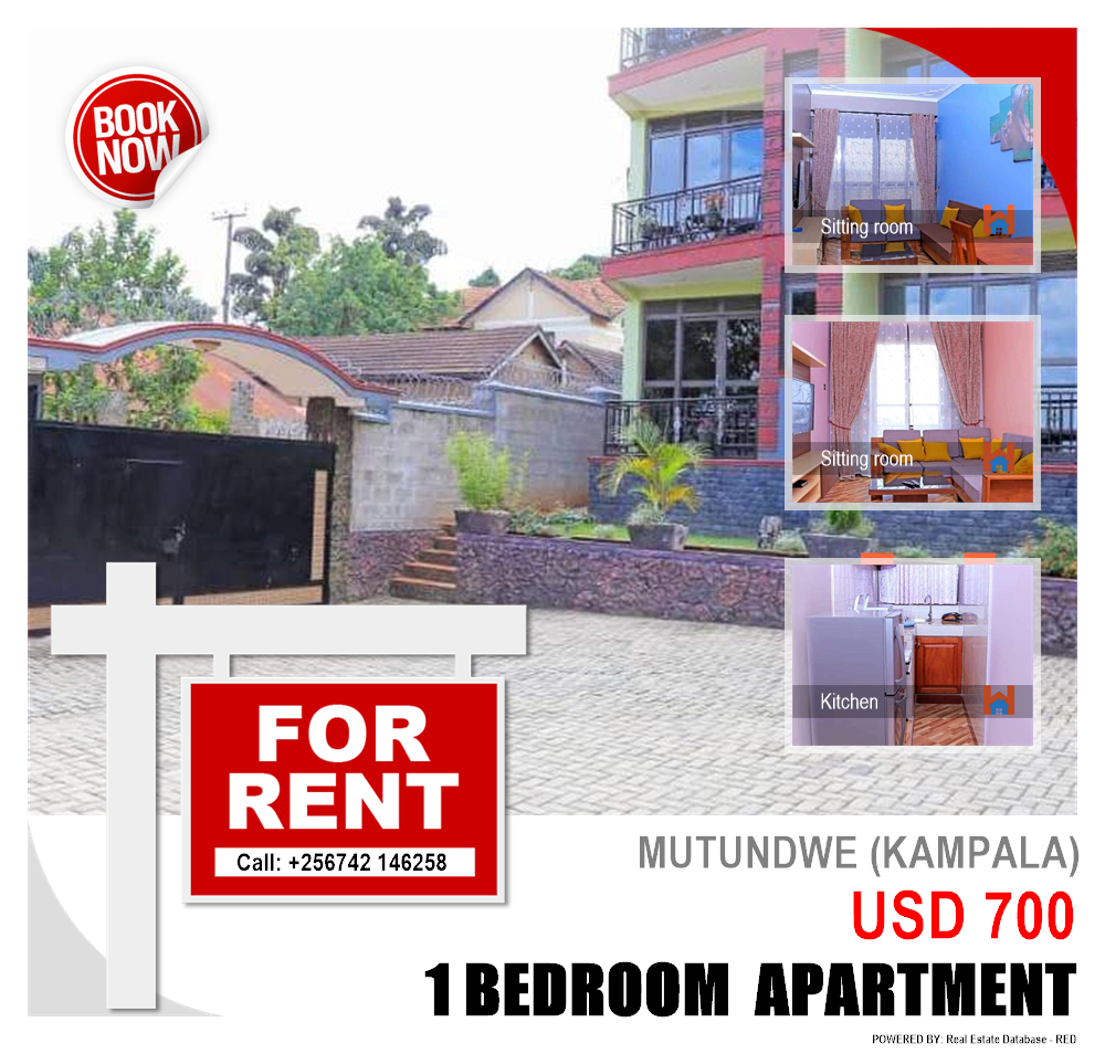 1 bedroom Apartment  for rent in Mutundwe Kampala Uganda, code: 145586