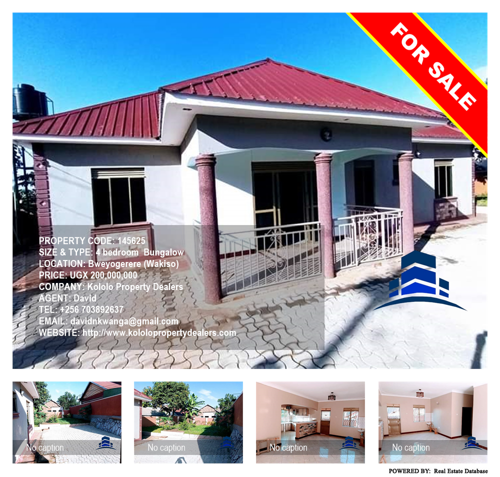 4 bedroom Bungalow  for sale in Bweyogerere Wakiso Uganda, code: 145625