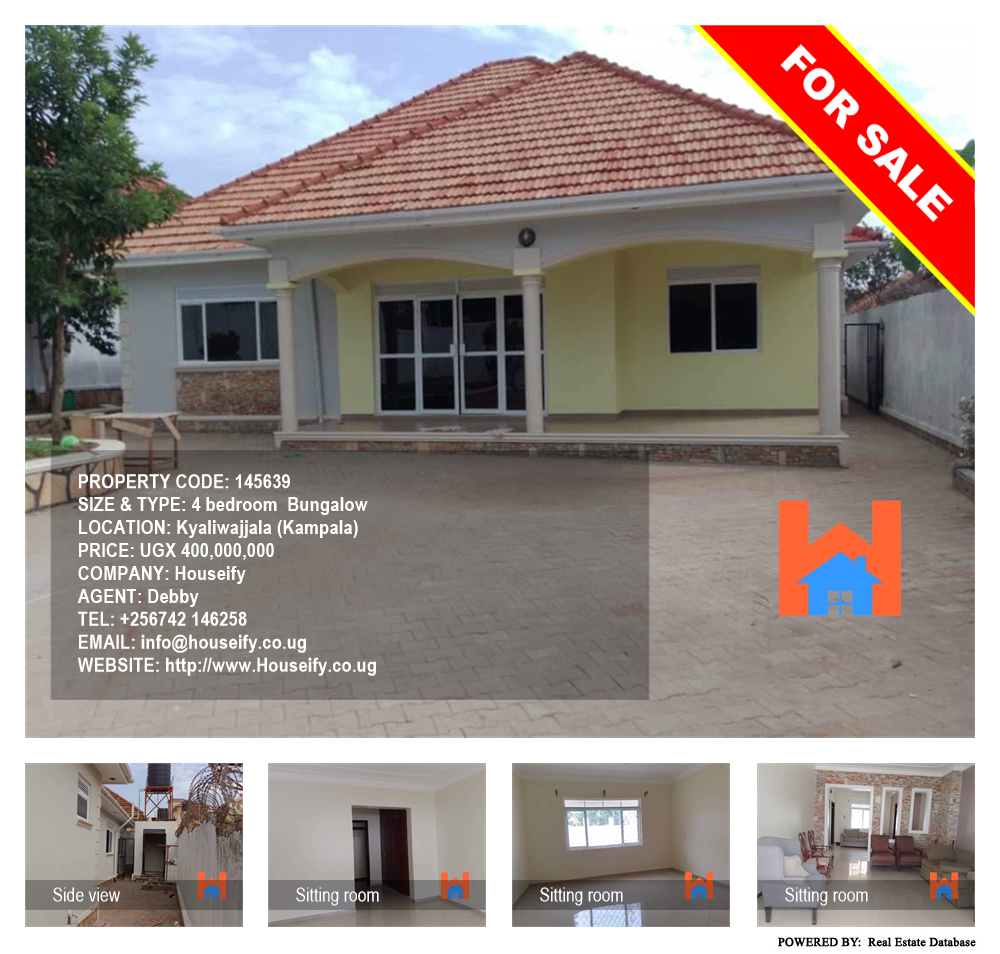 4 bedroom Bungalow  for sale in Kyaliwajjala Kampala Uganda, code: 145639