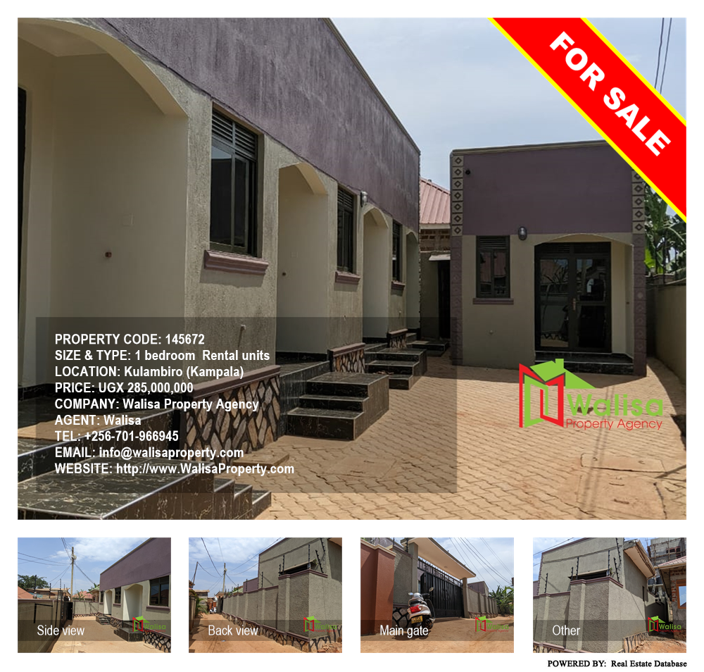 1 bedroom Rental units  for sale in Kulambilo Kampala Uganda, code: 145672