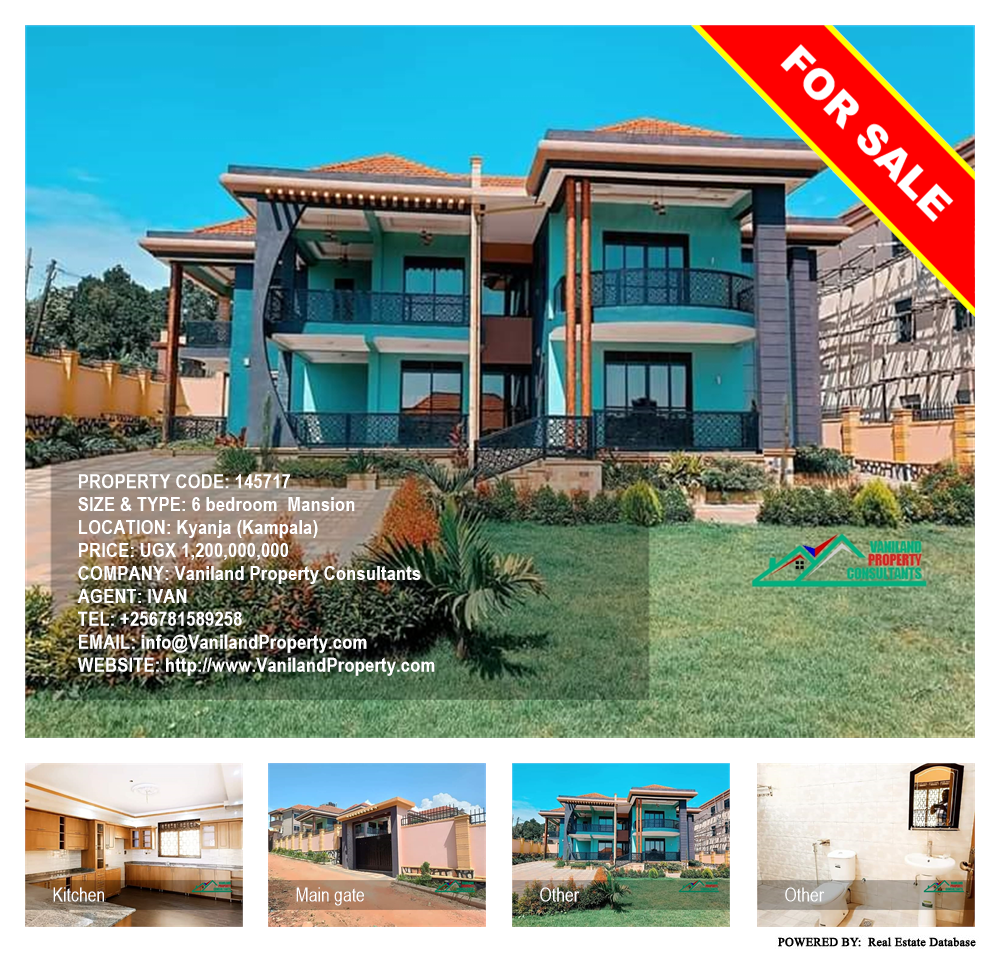 6 bedroom Mansion  for sale in Kyanja Kampala Uganda, code: 145717
