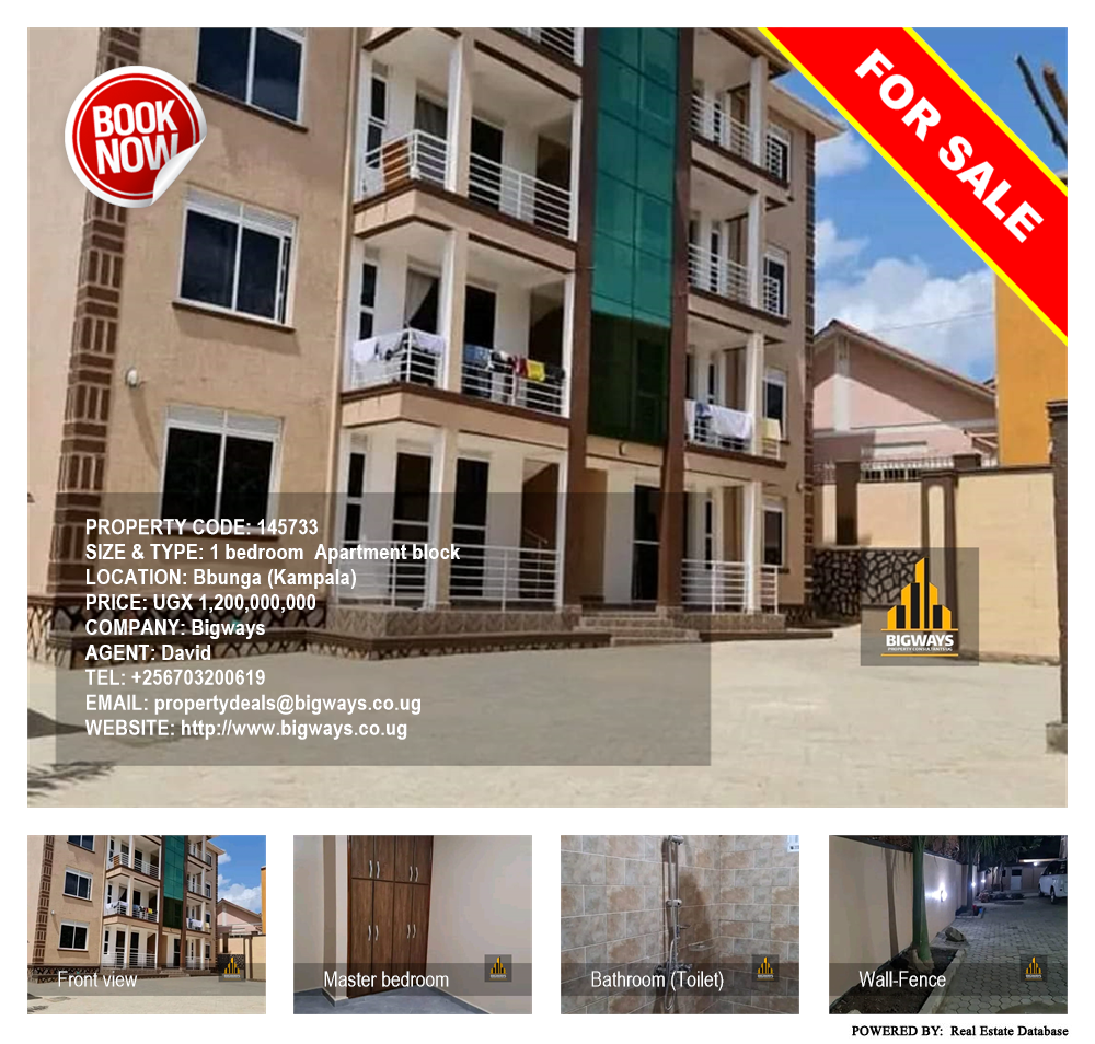 1 bedroom Apartment block  for sale in Bbunga Kampala Uganda, code: 145733