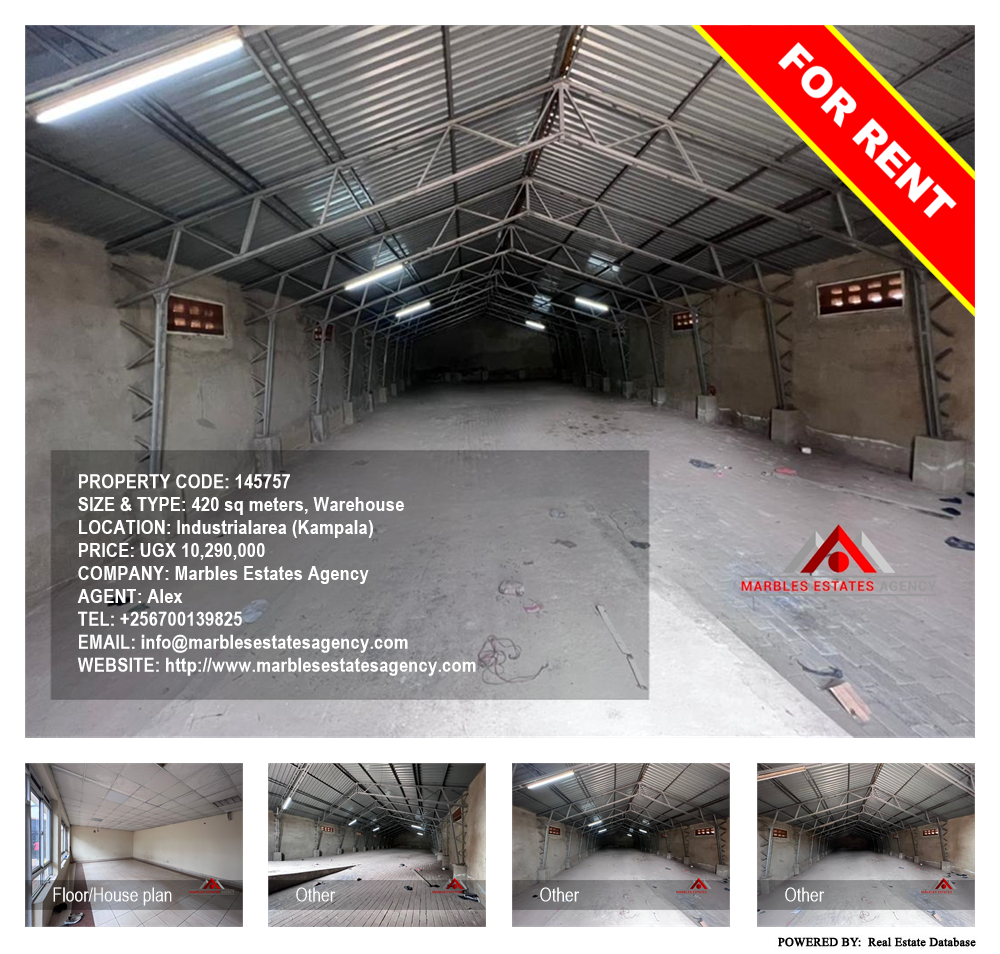 Warehouse  for rent in Industrialarea Kampala Uganda, code: 145757