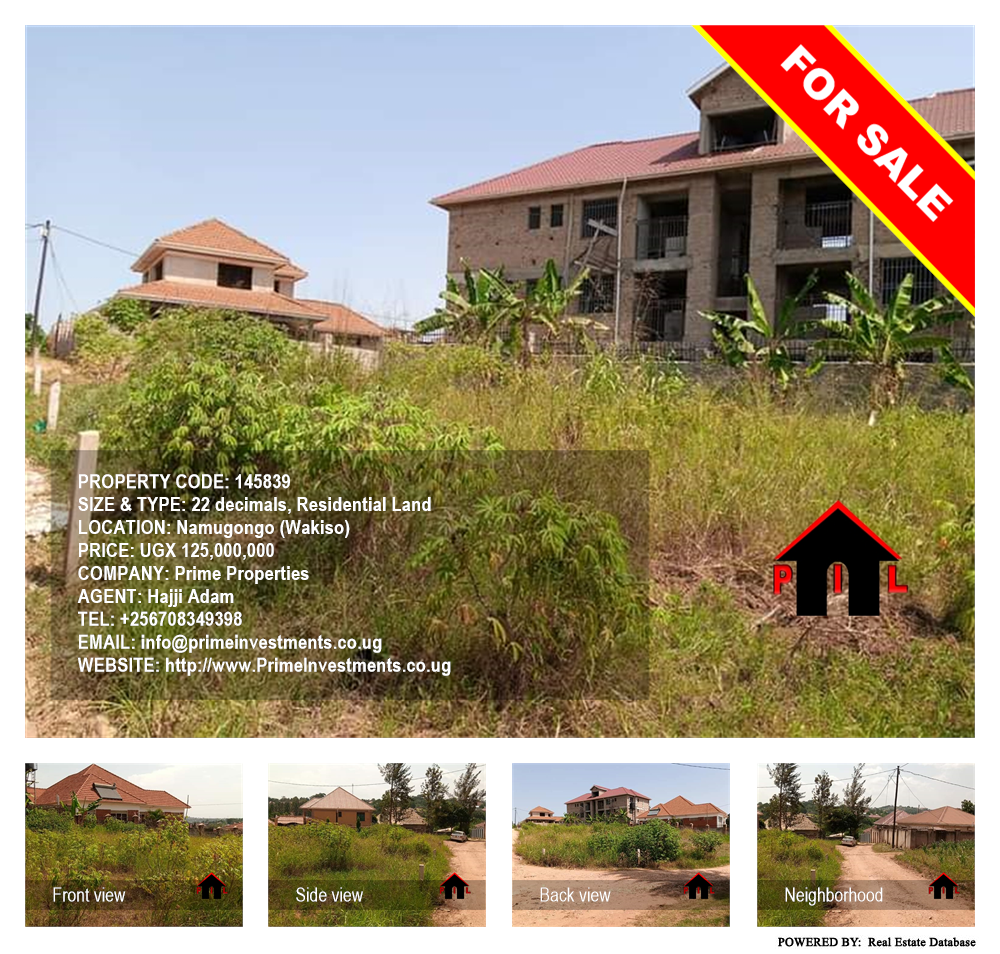 Residential Land  for sale in Namugongo Wakiso Uganda, code: 145839