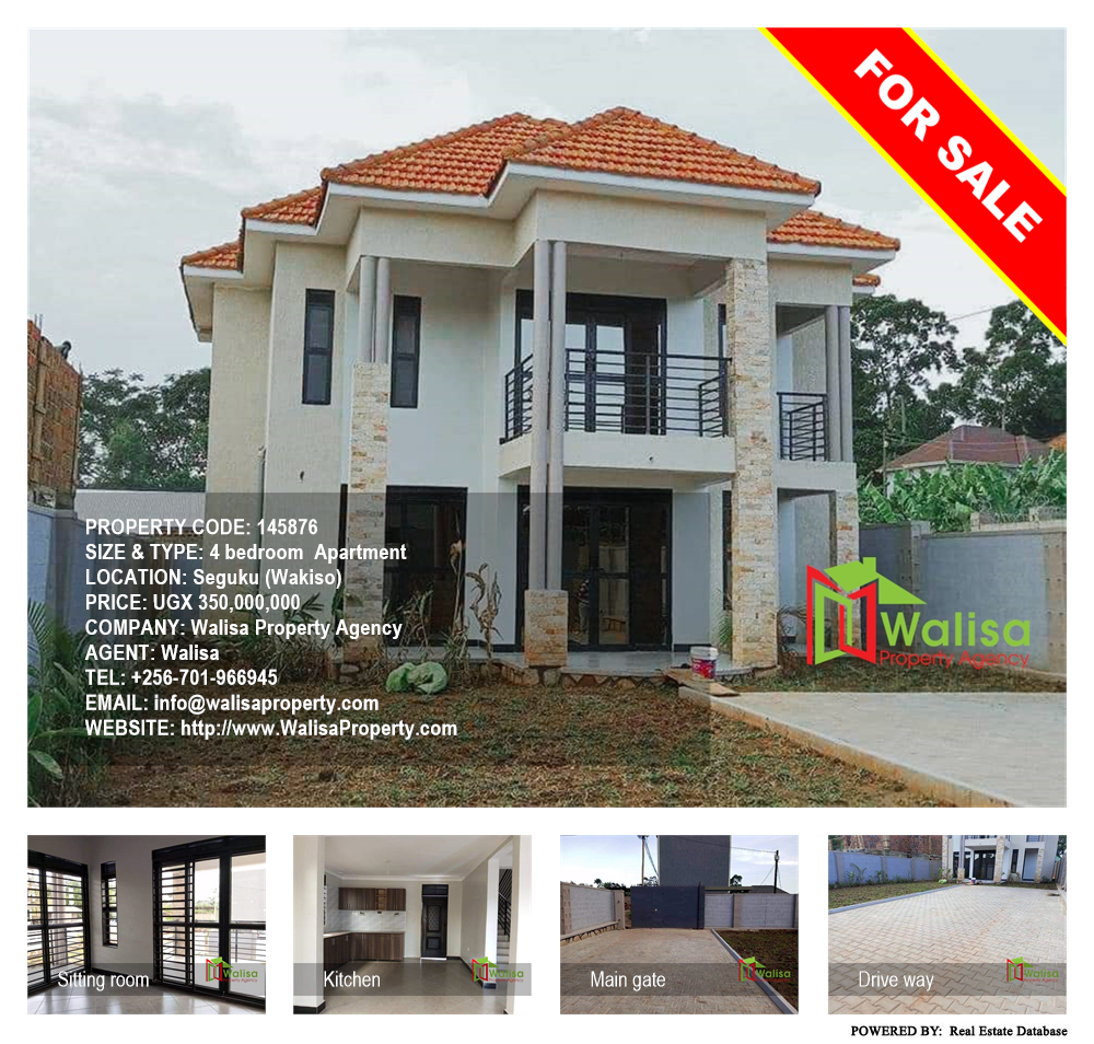 4 bedroom Apartment  for sale in Seguku Wakiso Uganda, code: 145876