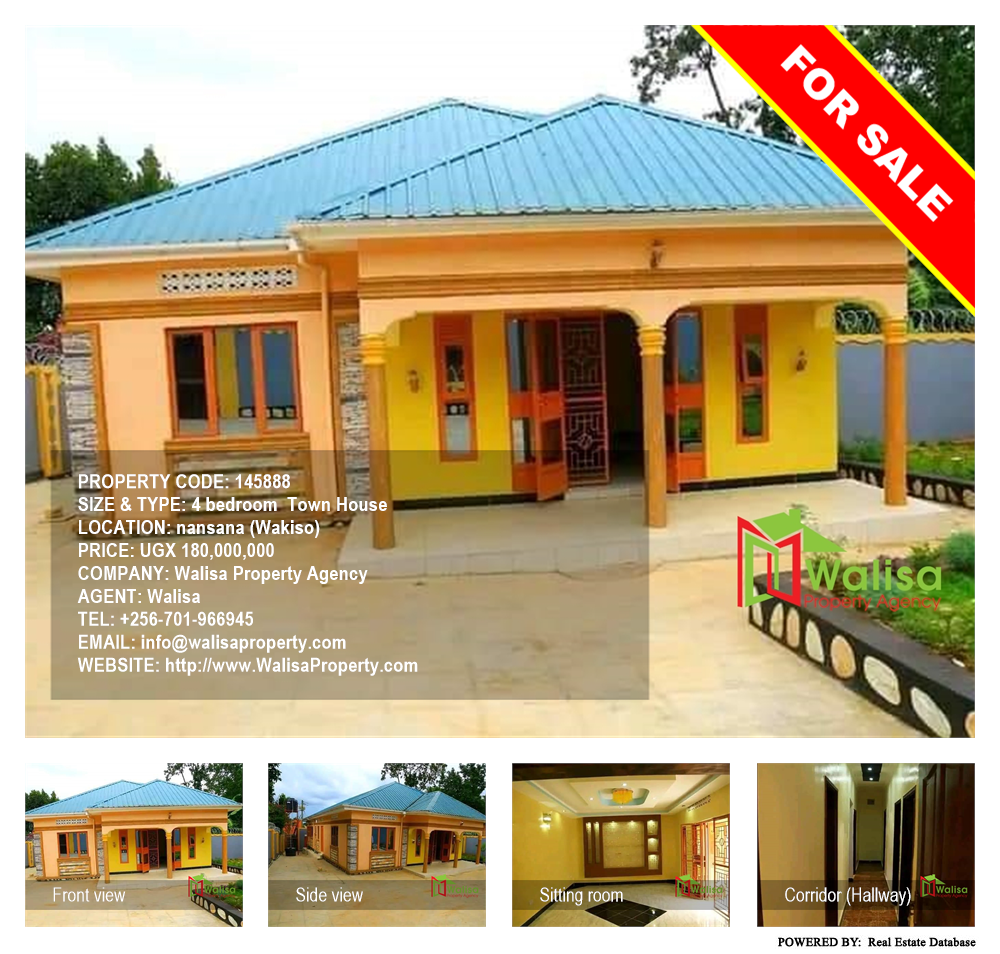 4 bedroom Town House  for sale in Nansana Wakiso Uganda, code: 145888