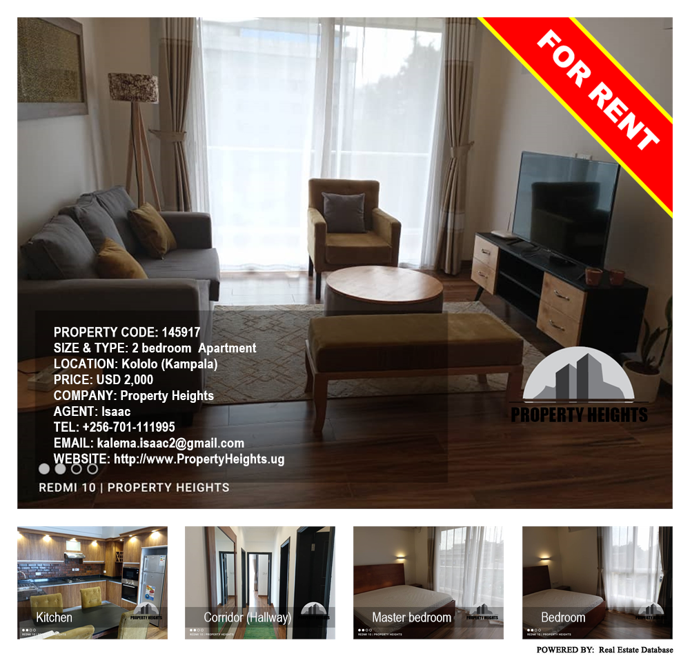2 bedroom Apartment  for rent in Kololo Kampala Uganda, code: 145917