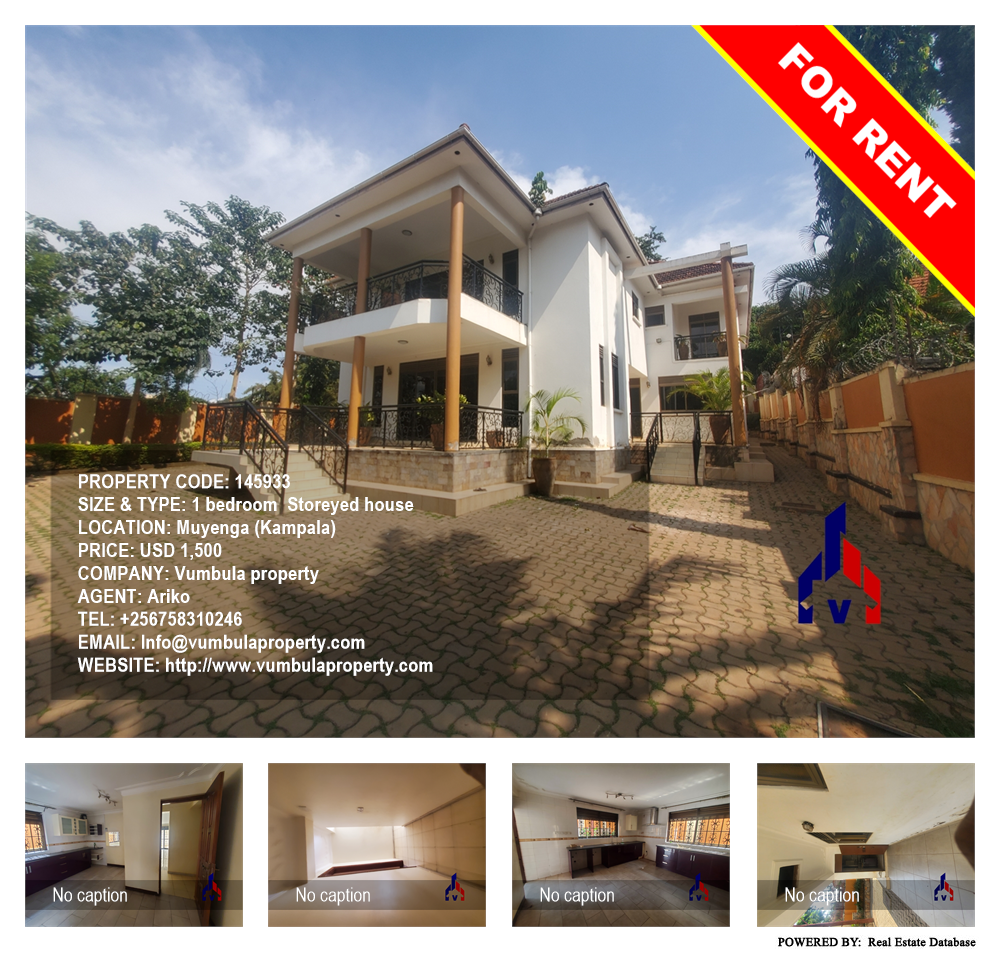 1 bedroom Storeyed house  for rent in Muyenga Kampala Uganda, code: 145933