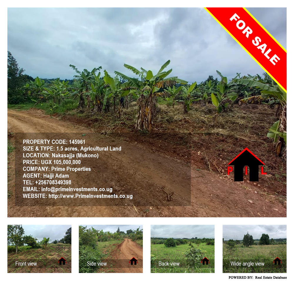 Agricultural Land  for sale in Nakassajja Mukono Uganda, code: 145961