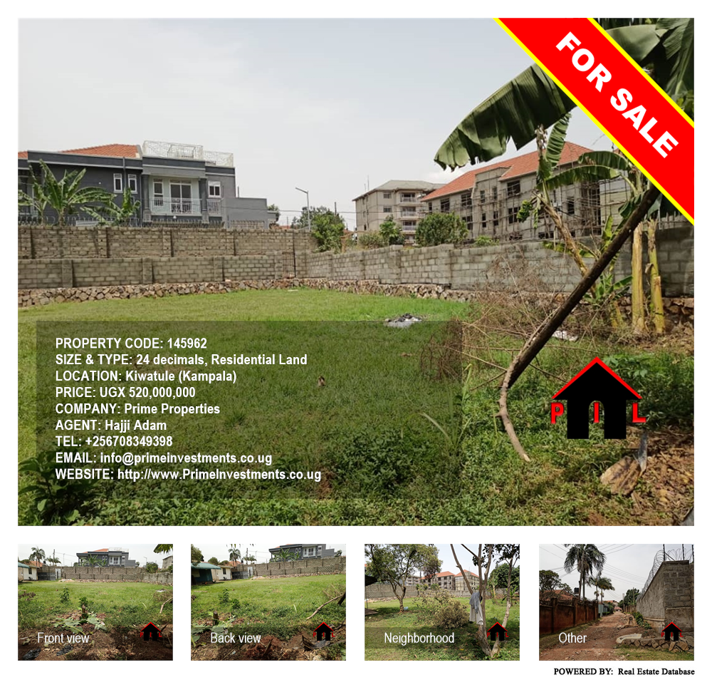 Residential Land  for sale in Kiwaatule Kampala Uganda, code: 145962