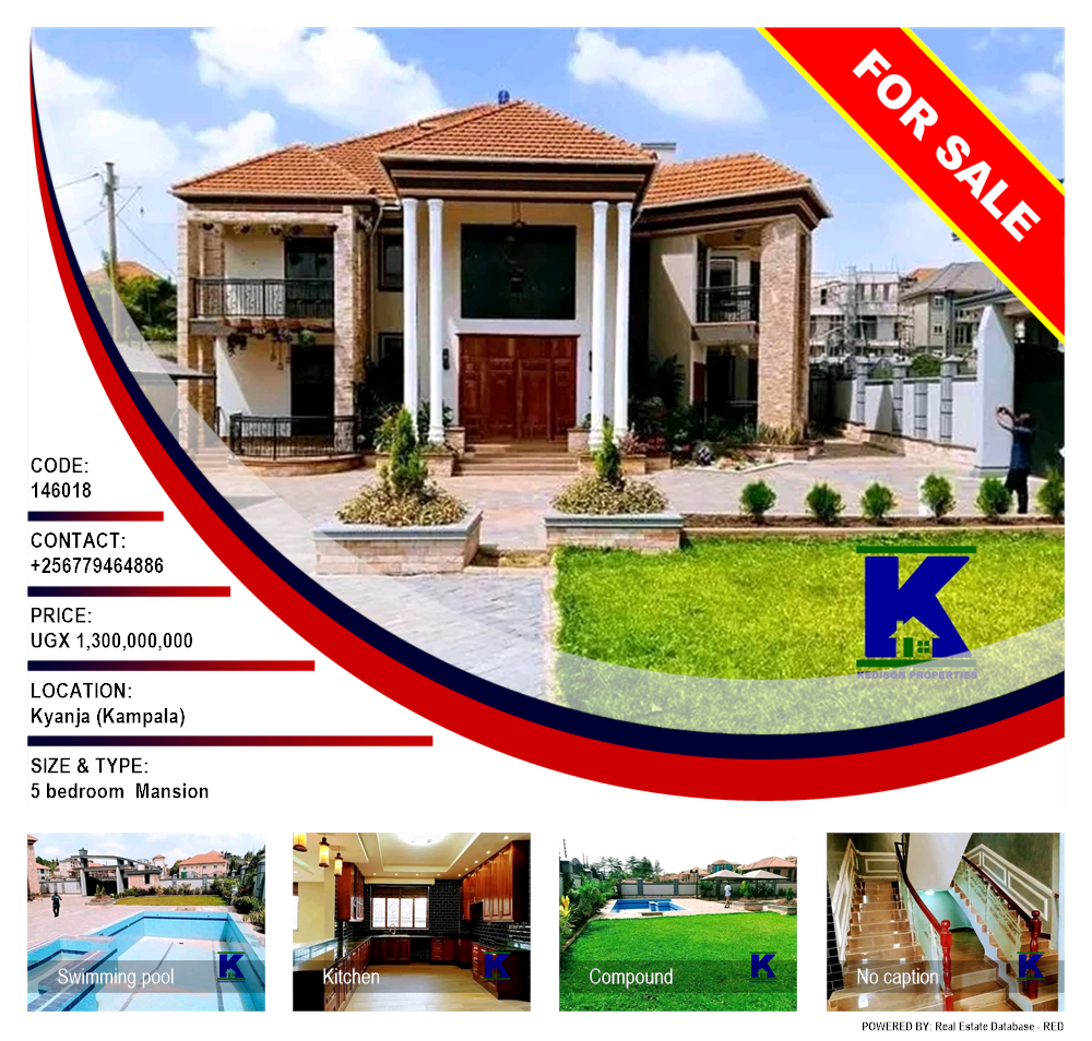 5 bedroom Mansion  for sale in Kyanja Kampala Uganda, code: 146018
