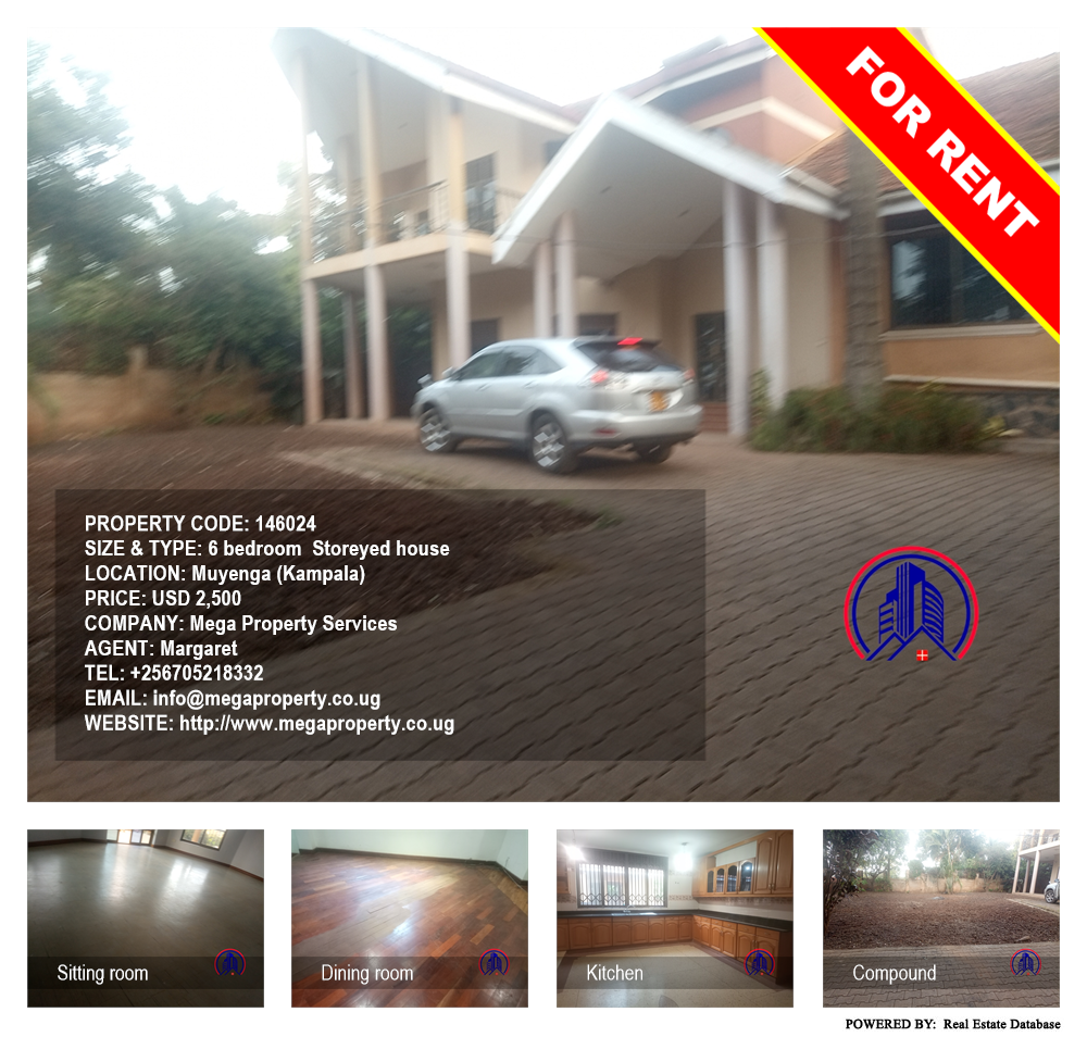 6 bedroom Storeyed house  for rent in Muyenga Kampala Uganda, code: 146024
