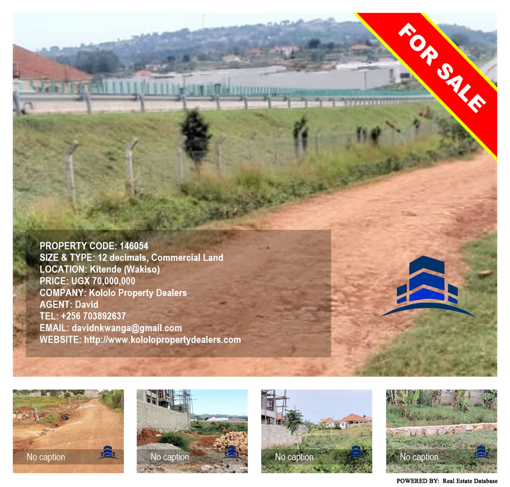 Commercial Land  for sale in Kitende Wakiso Uganda, code: 146054