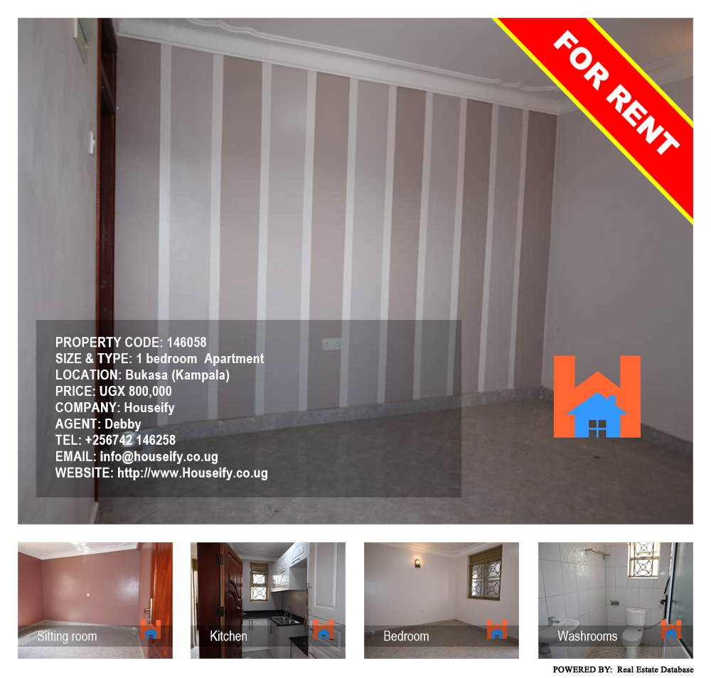 1 bedroom Apartment  for rent in Bukasa Kampala Uganda, code: 146058