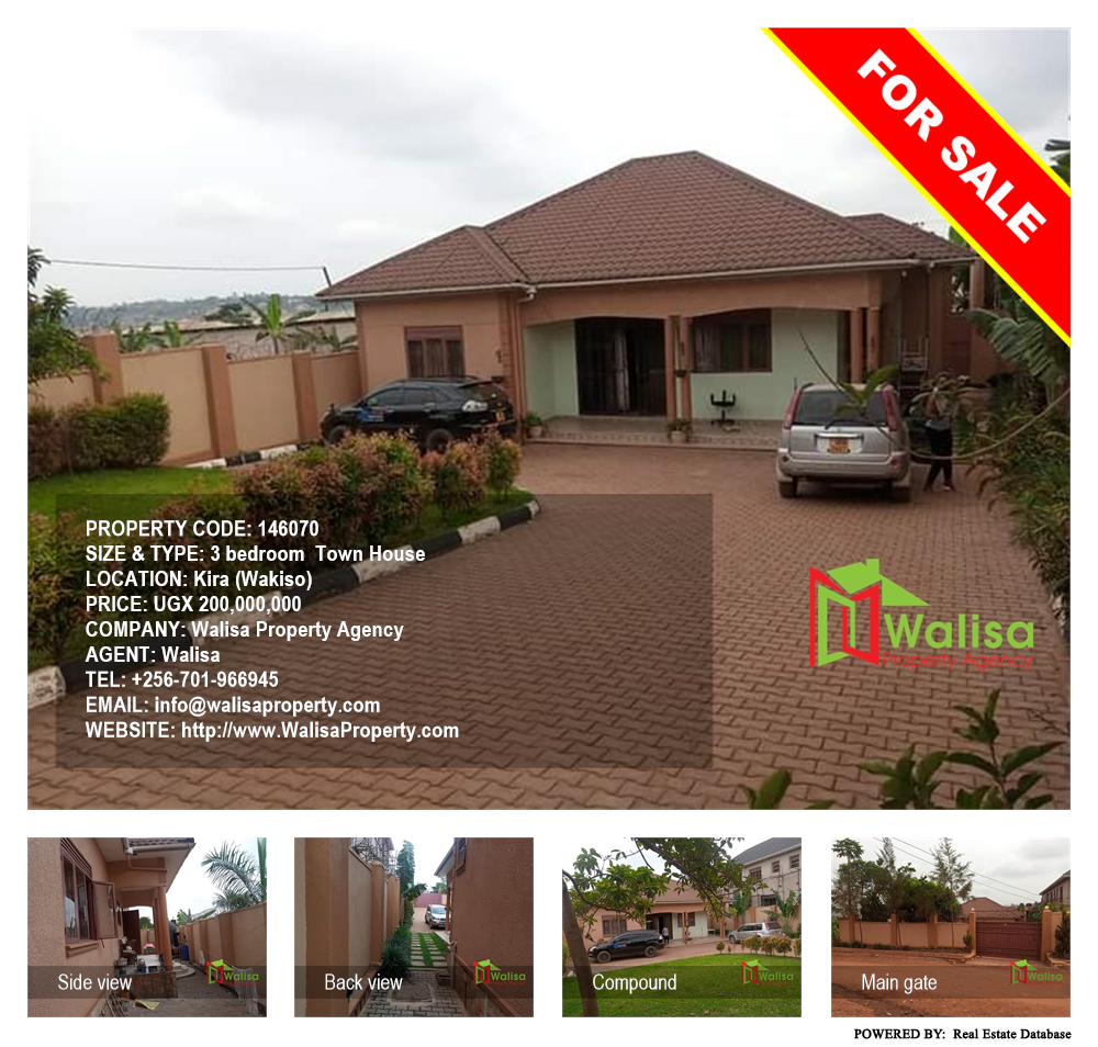 3 bedroom Town House  for sale in Kira Wakiso Uganda, code: 146070