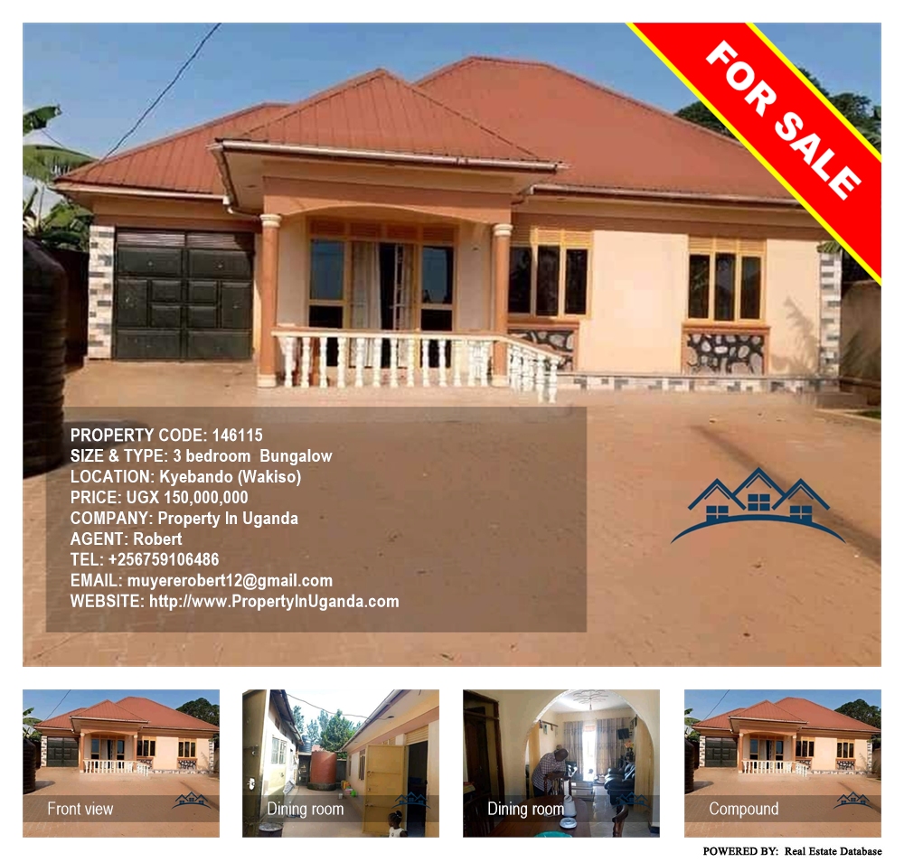3 bedroom Bungalow  for sale in Kyebando Wakiso Uganda, code: 146115