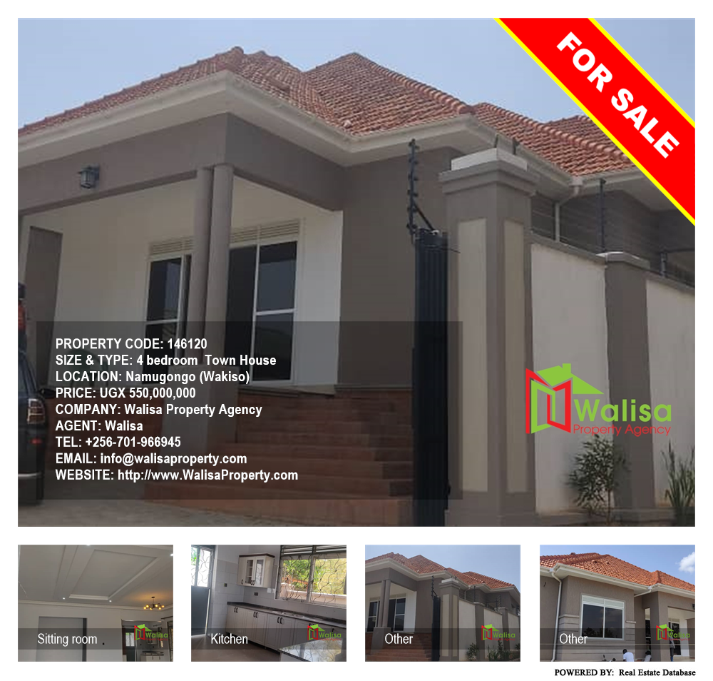 4 bedroom Town House  for sale in Namugongo Wakiso Uganda, code: 146120