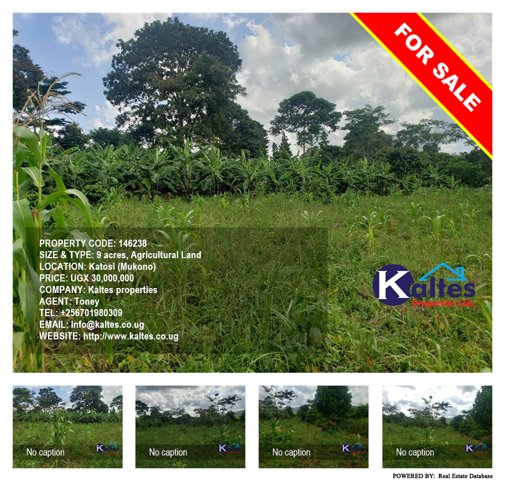 Agricultural Land  for sale in Katosi Mukono Uganda, code: 146238
