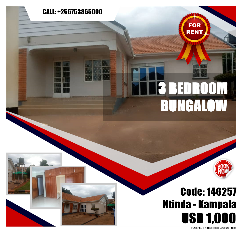 3 bedroom Bungalow  for rent in Ntinda Kampala Uganda, code: 146257