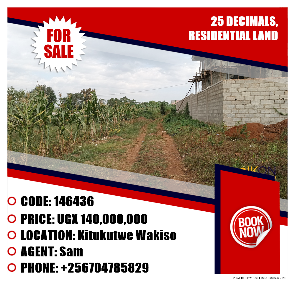 Residential Land  for sale in Kitukutwe Wakiso Uganda, code: 146436