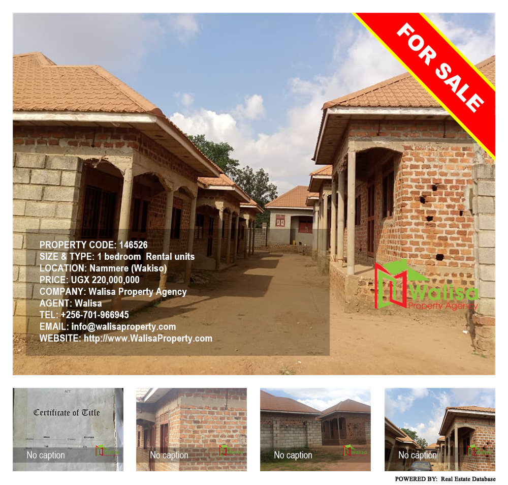 1 bedroom Rental units  for sale in Nammere Wakiso Uganda, code: 146526